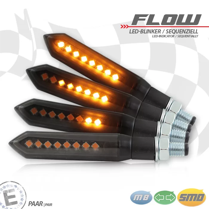 HS-Motoparts sekvenčni led smerokaz Flow