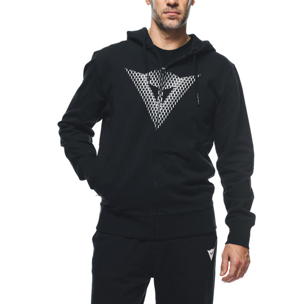 Dainese m. pulover Hoodie LOGO Črna/Bela 2XL