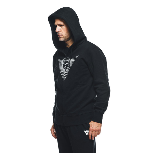 Dainese m. pulover Hoodie LOGO Črna/Bela 2XL