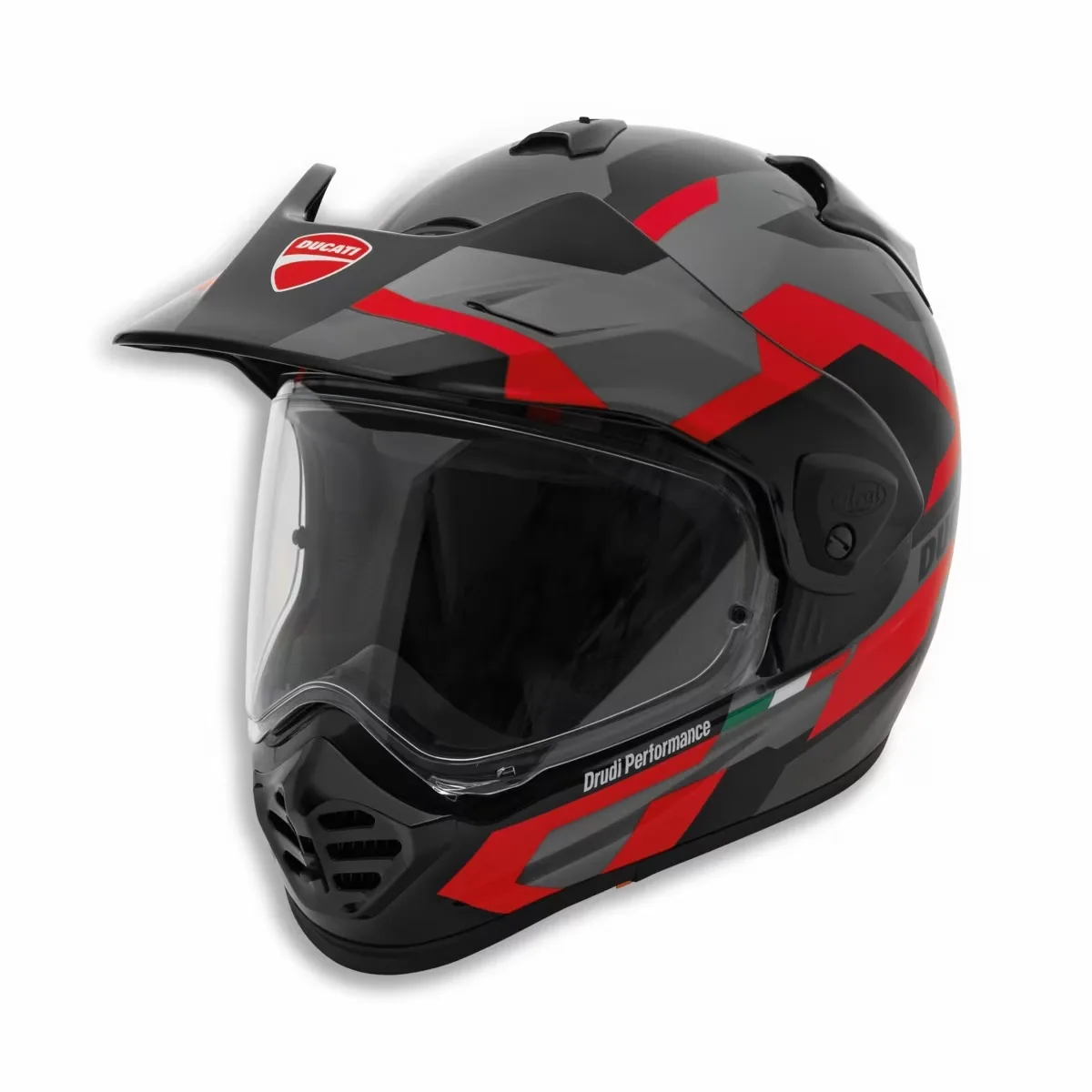 Ducati integralna motoristična čelada STRADA TOUR V5 ECE Črna/Siva/Rdeča XL