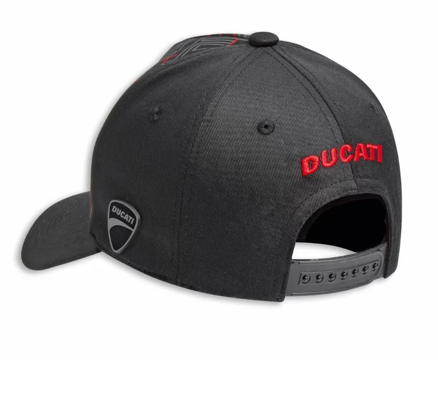 Ducati kapa SKYLINE Črna/Rdeča