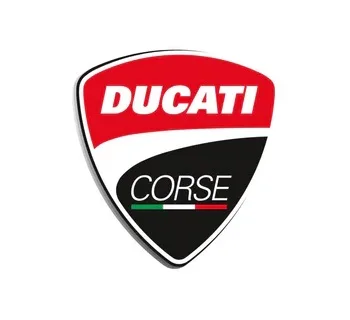 Ducati kovinski znak DUCATI SHIELD METAL Insignia Rdeča/Črna/Bela