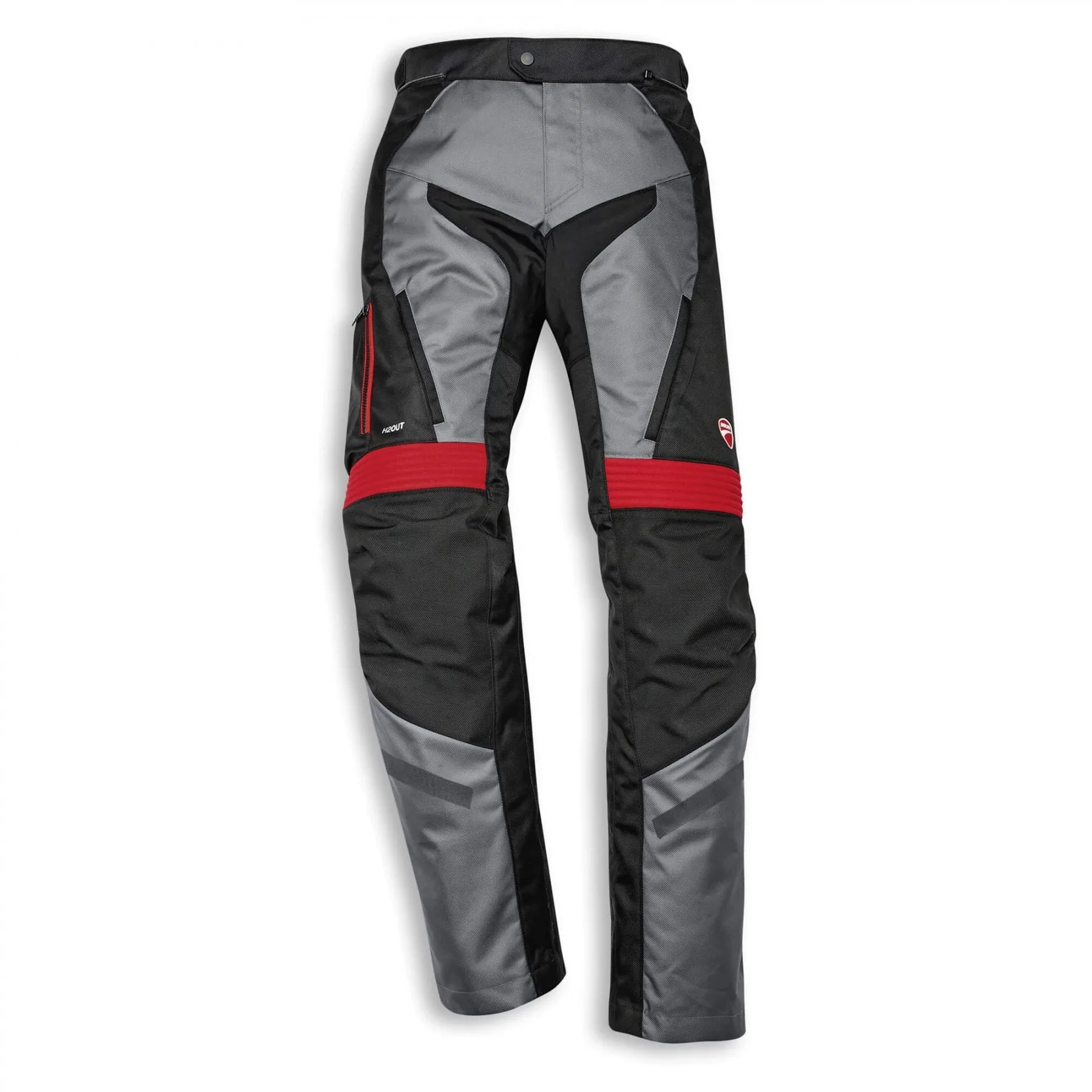 Ducati m. motoristične hlače ATACAMA C2 Tex Črna/Siva/Rdeča XL