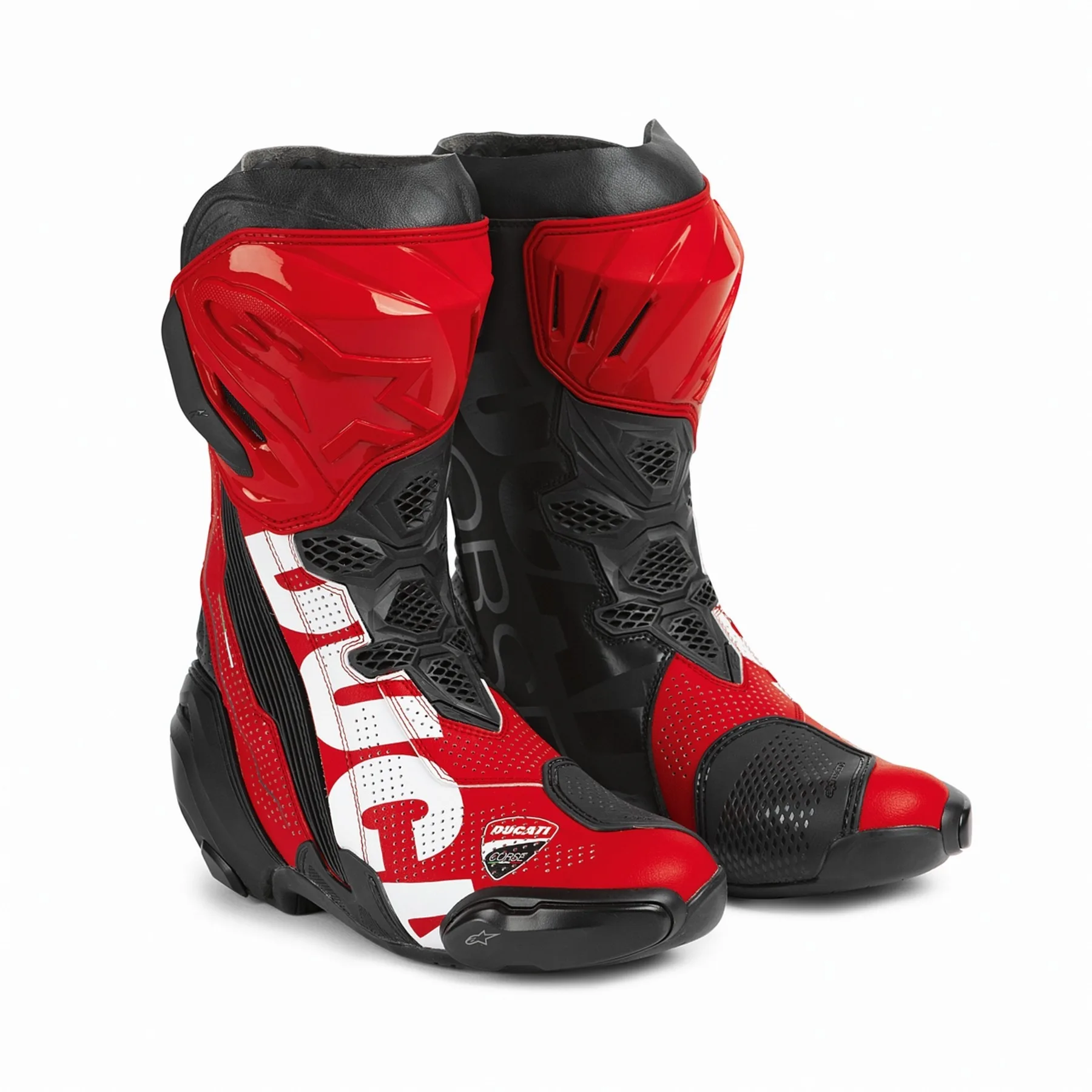 Ducati m. motoristični škornji CORSE V6 Air Rdeča/Črna/Bela 44