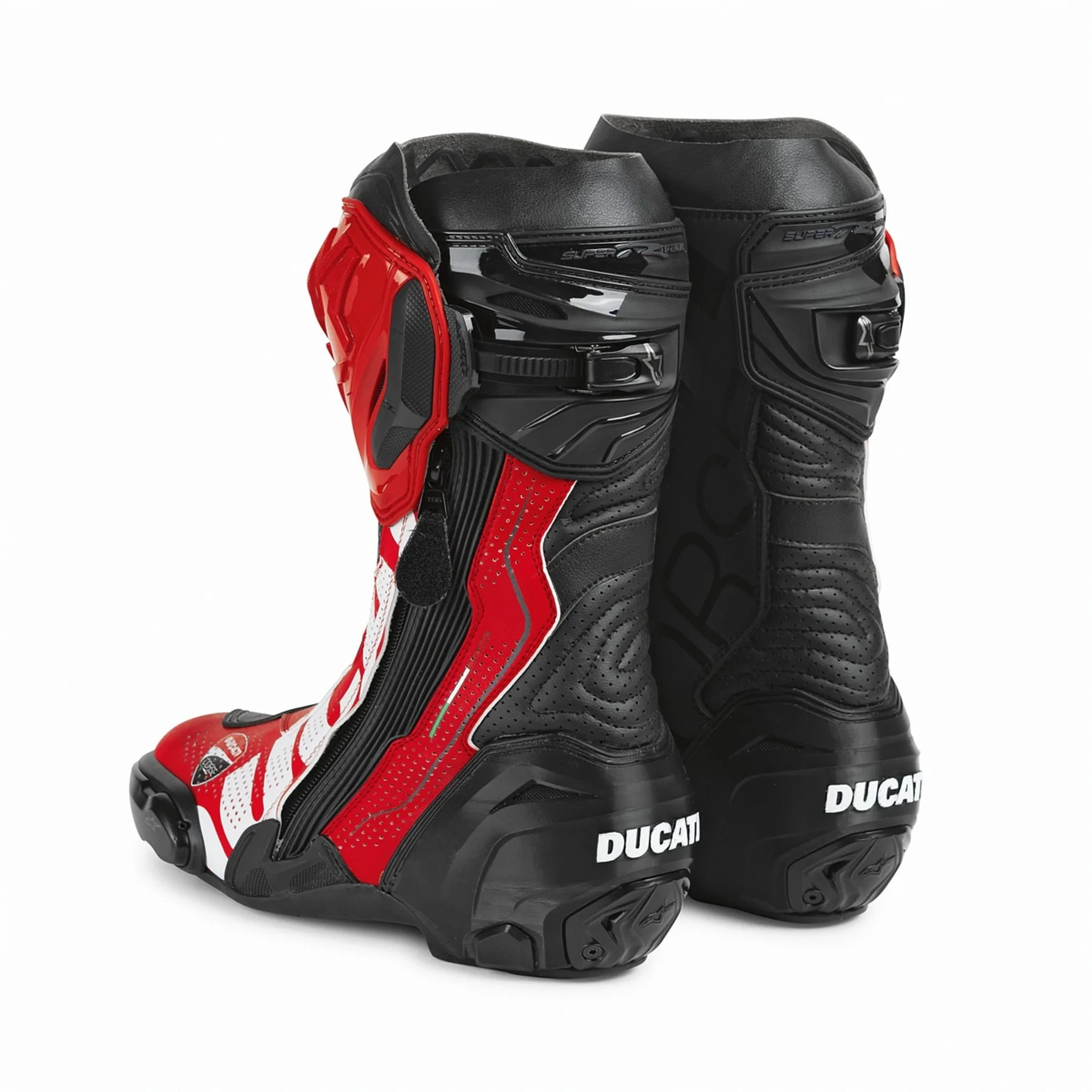 Ducati m. motoristični škornji CORSE V6 Air Rdeča/Črna/Bela 46