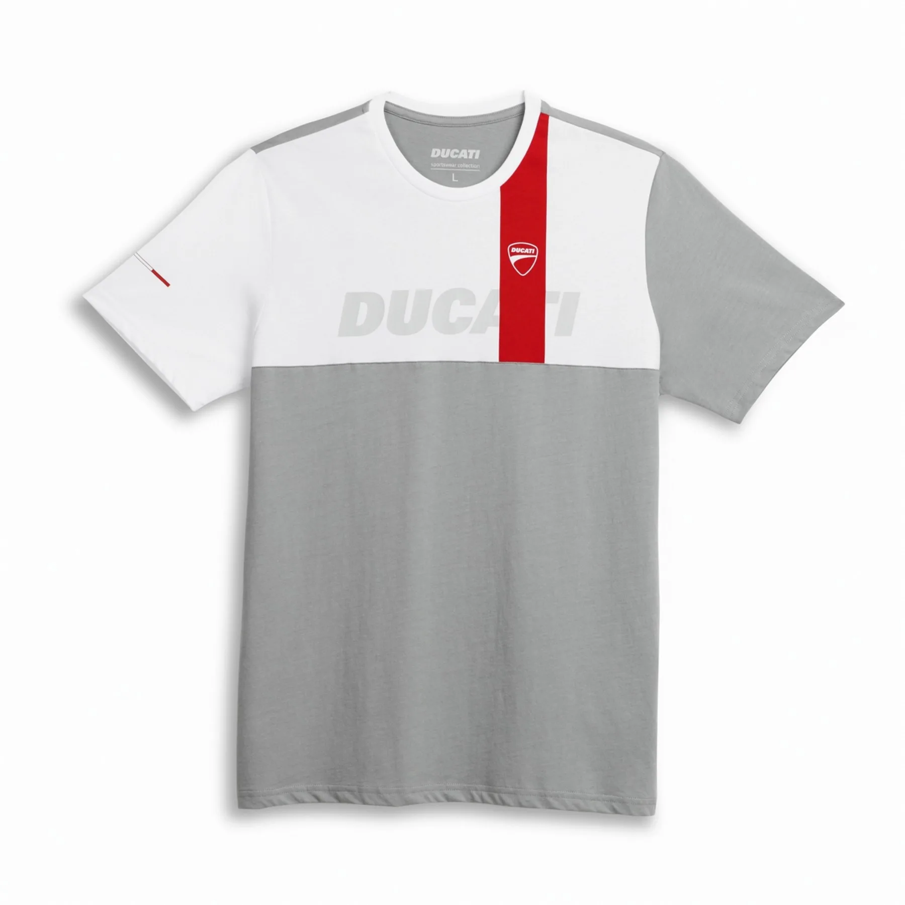 Ducati m. T-shirt COLOR BLOCK Bela/Siva/Rdeča L