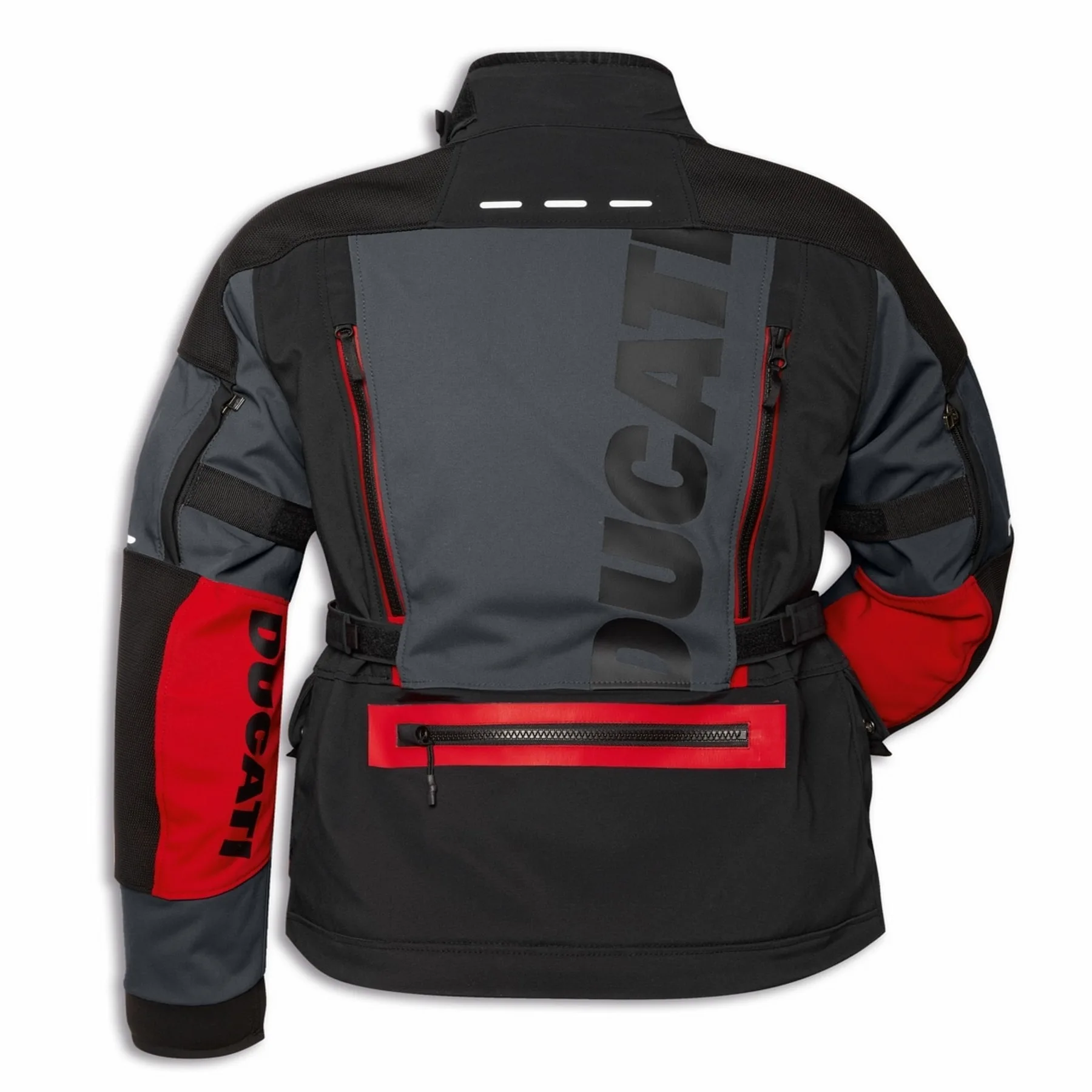 Ducati ž. motoristična jakna STRADA C5 Tex Črna/Siva/Rdeča 48