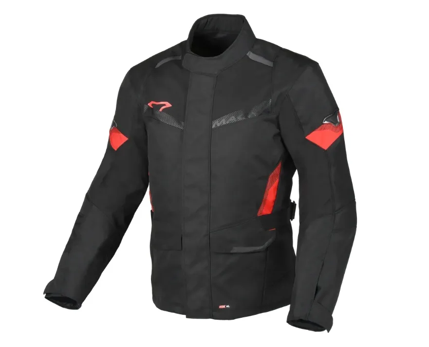 Macna m. motoristična jakna VAULTURE Raintex Črna/Rdeča S