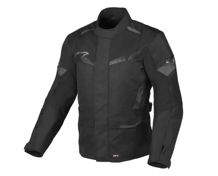 Macna m. motoristična jakna VAULTURE Raintex Črna/Siva 4XL
