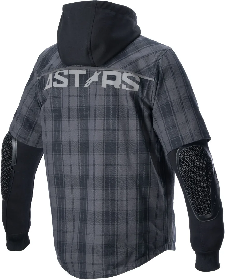 Alpinestars m. motoristična srajca MO.ST.EQ TARTAN dolg rokav s ščitniki Črna/Siva XL