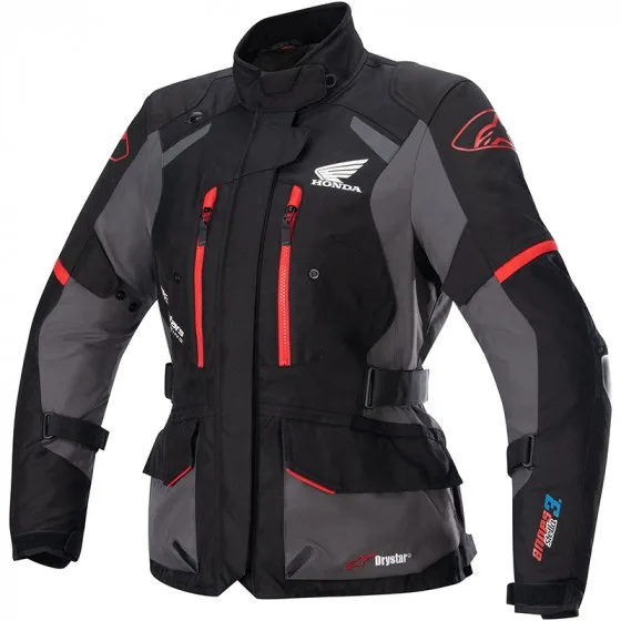 Alpinestars ž. motoristična jakna ANDES Honda V3 Drystar Črna/Rdeča S
