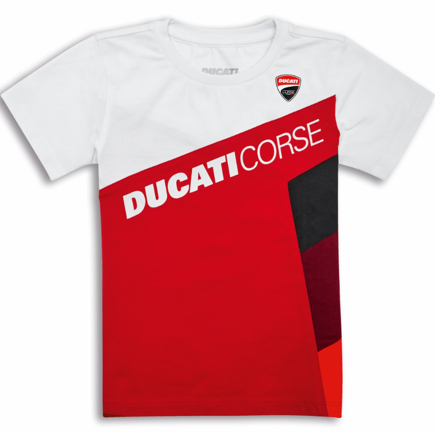 Ducati otroški T-shirt CORSE SPORT KID Bela/Rdeča 6-8