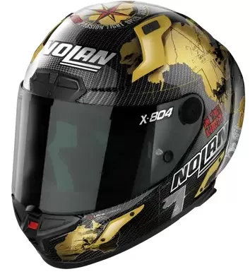 NOLAN čelada X804 RS Ultra carbon REPLICA 25 C.Checa Gold