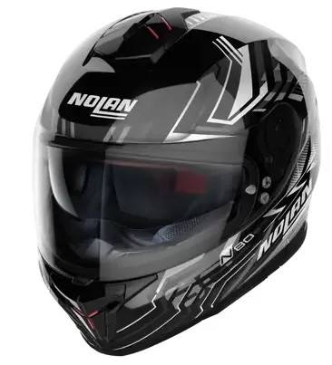 NOLAN integralna motoristična čelada N80-8 Turbolence 77 Črna/Bela 3XL