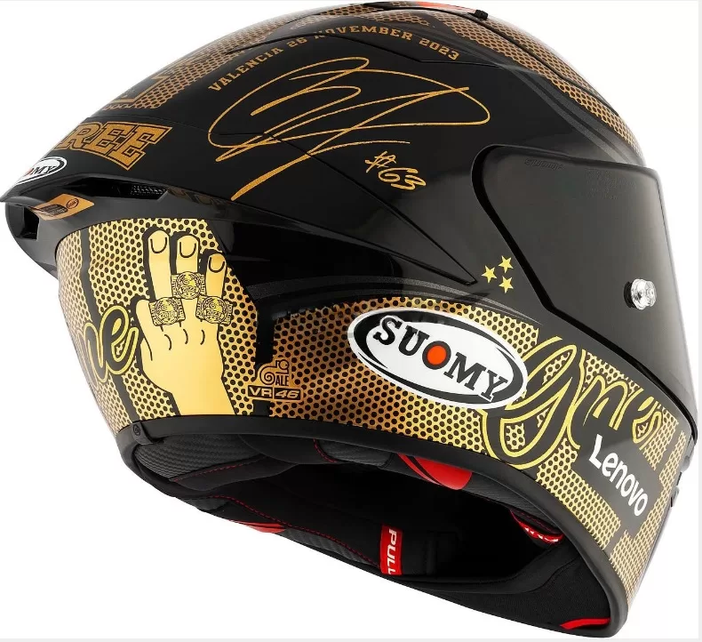 SUOMY integralna motoristična čelada S1-XR GP PECCO *63* MOTO GP CHAMPION 2023 Gold limited edition Zlata M