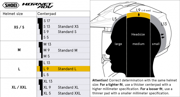 SHOEI oblazinjenje Type-H L9 (HTAV)