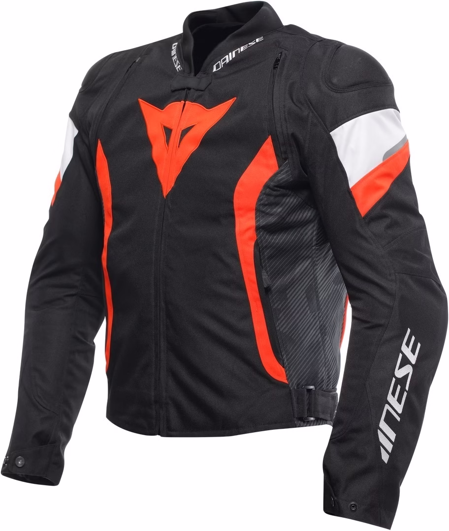 Dainese m. motoristična jakna AVRO 5 Tex Črna/Rdeča Fluo/Bela 58