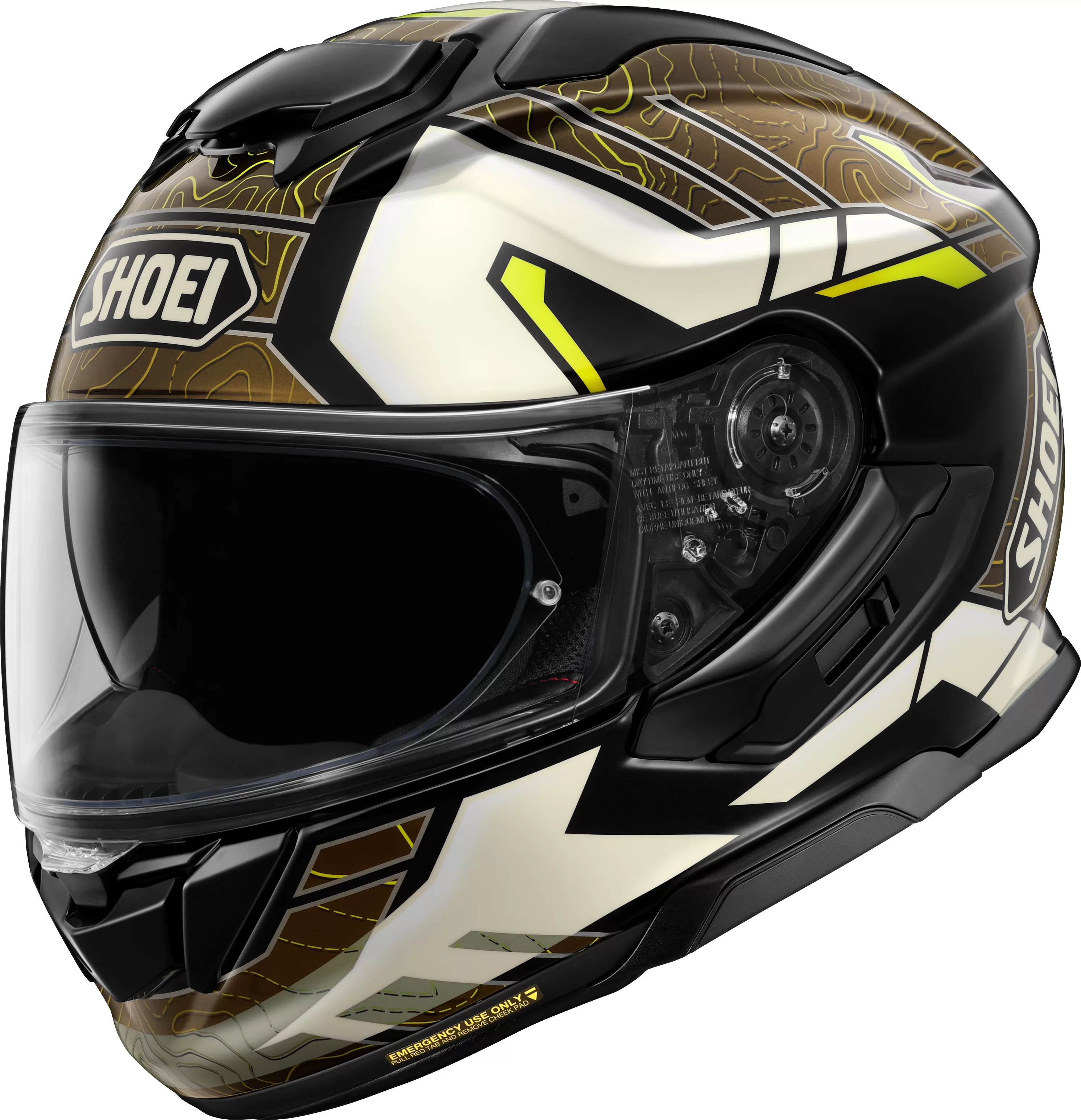SHOEI integralna motoristična čelada GT-AIR 3 Hike TC-11 Rjava/Bela/Črna/Rumena 2XL