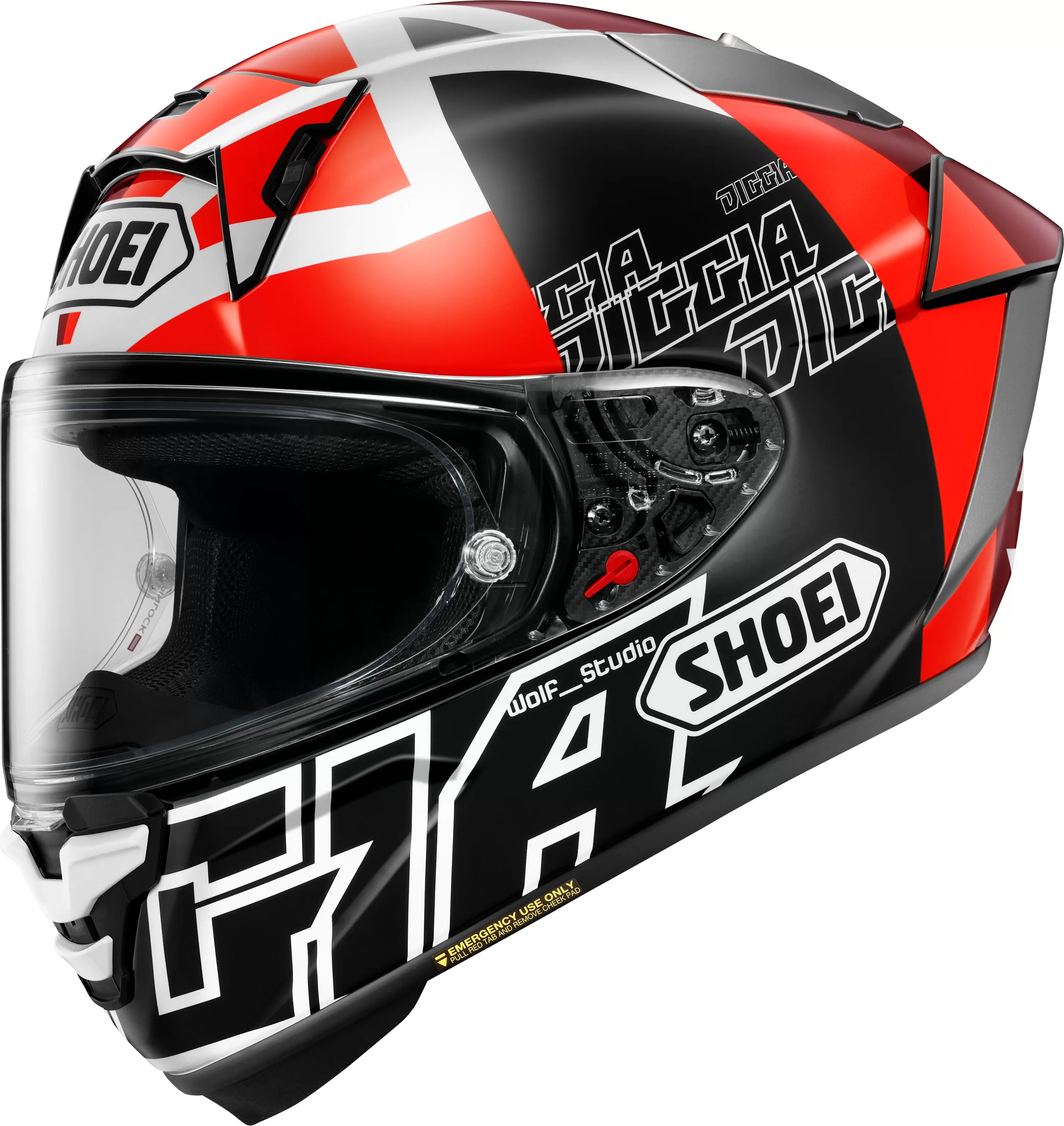 SHOEI integralna motoristična čelada X-SPR PRO Diggia 2 TC-1 Črna/Rdeča/Bela L