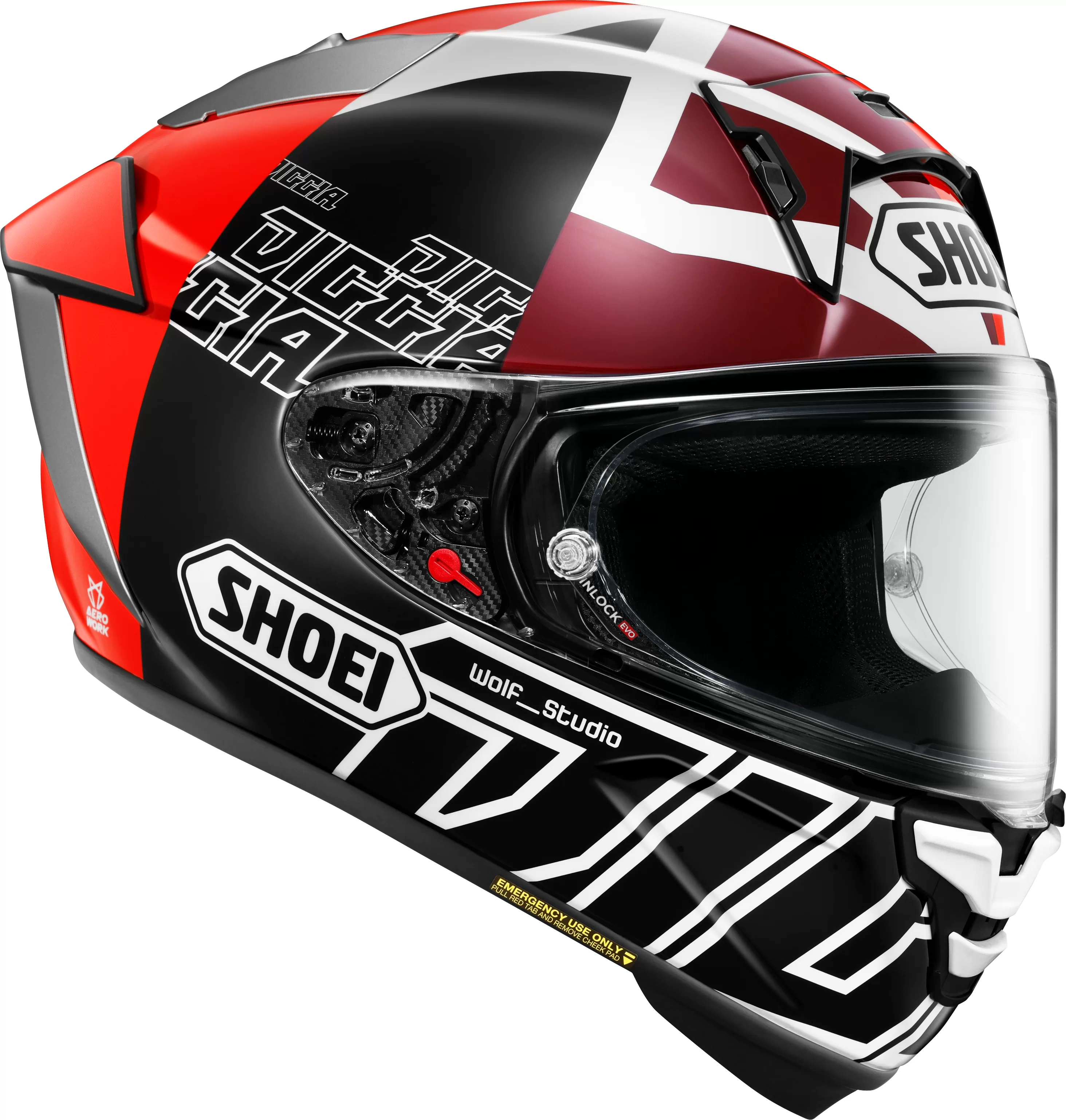 SHOEI integralna motoristična čelada X-SPR PRO Diggia 2 TC-1 Črna/Rdeča/Bela L