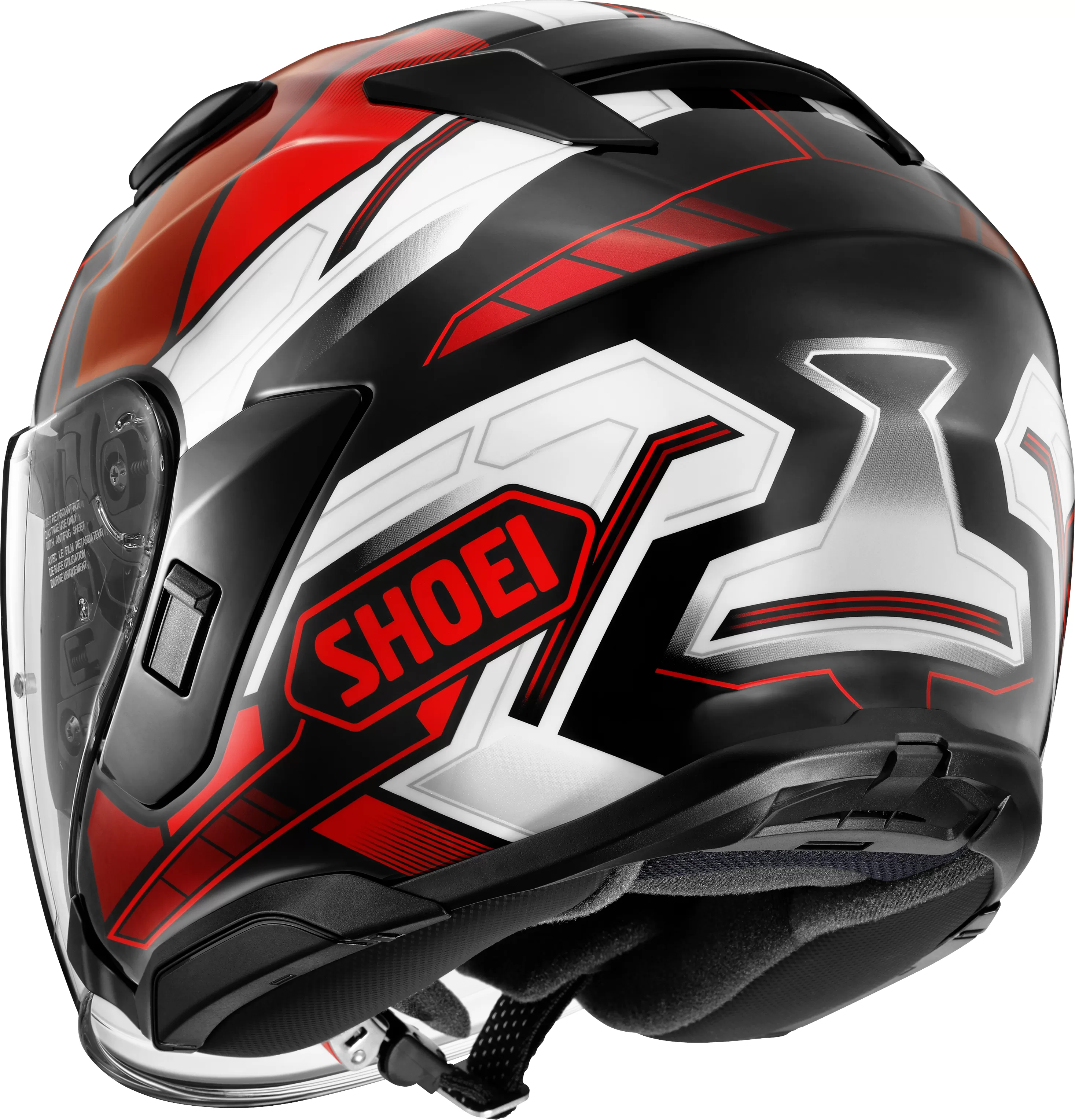SHOEI jet motoristična čelada J-CRUISE 3 Whizzy TC-1 Črna/Rdeča/Bela 2XL