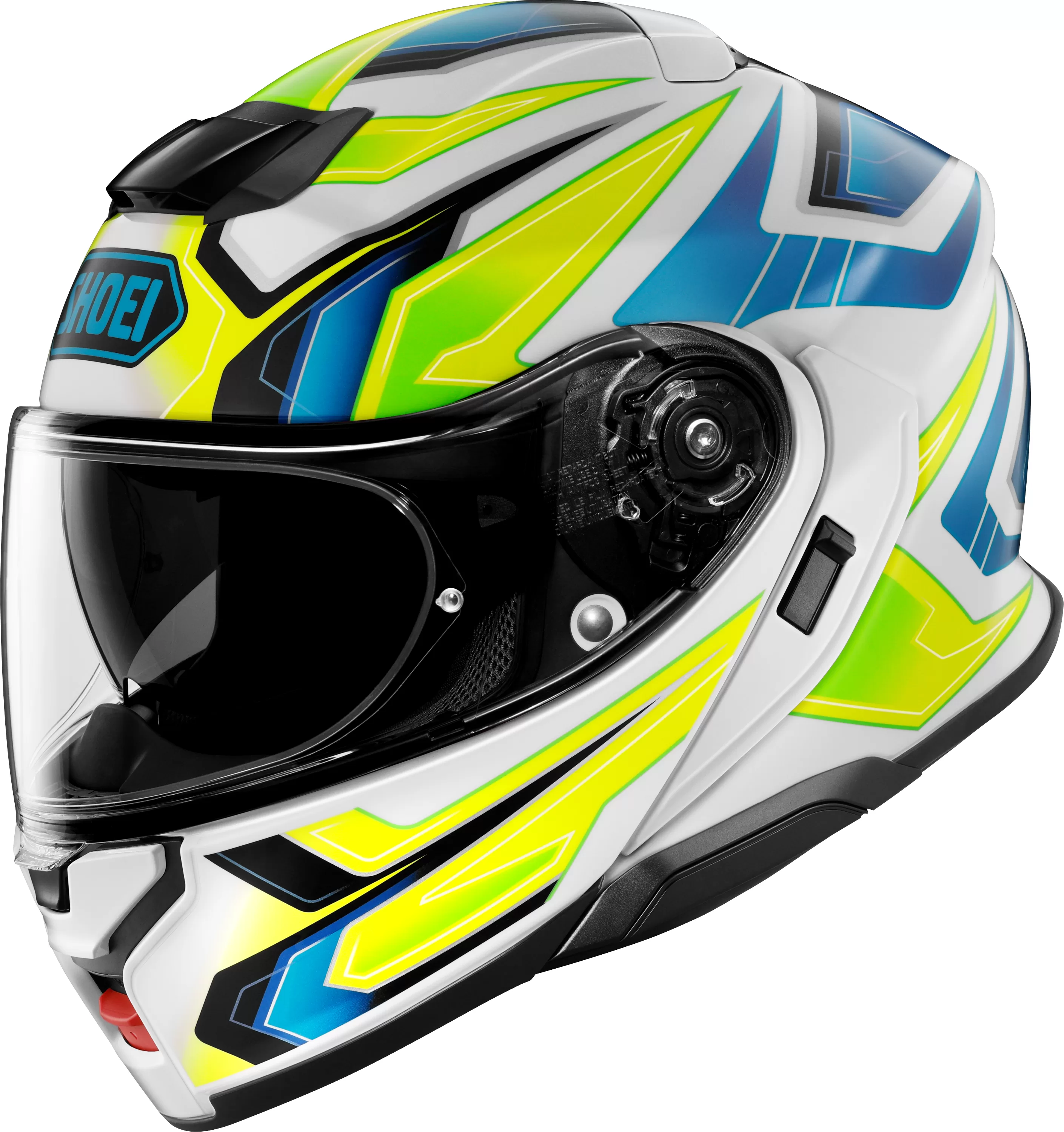 SHOEI preklopna motoristična čelada NEOTEC 3 Anthem TC-3 Bela/Modra/Rumena/Zelena XS
