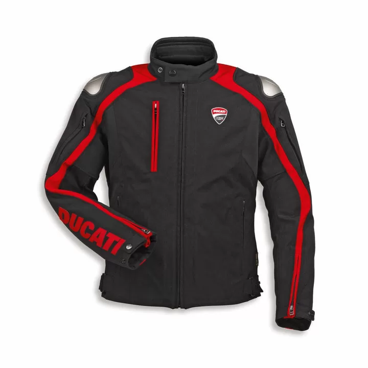 Ducati m. motoristična jakna CORSE C6 Tex Črna/Rdeča 48