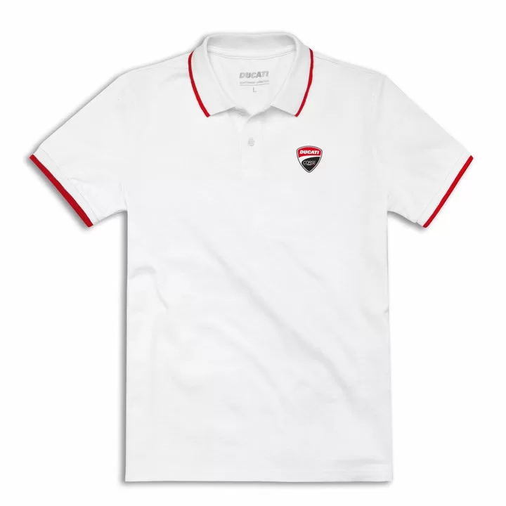 Ducati m. polo majica CORSE LOGO Bela 2XL