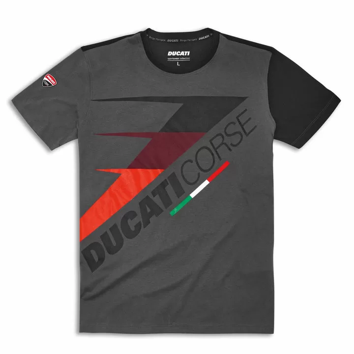 Ducati m. T-shirt CORSE SPEED Siva/Črna XL