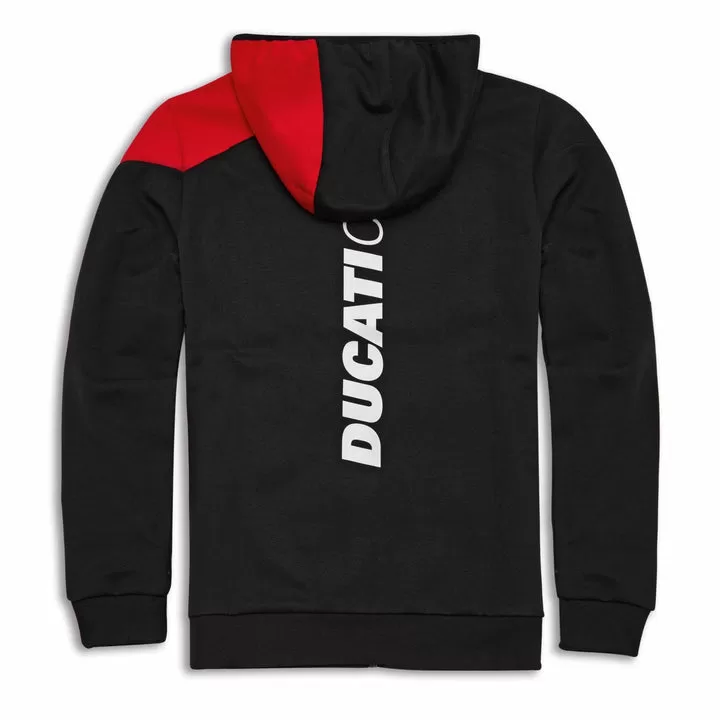 Ducati ž. jopa s kapuco CORSE SPORT Sweatshirt Črna/Rdeča XL