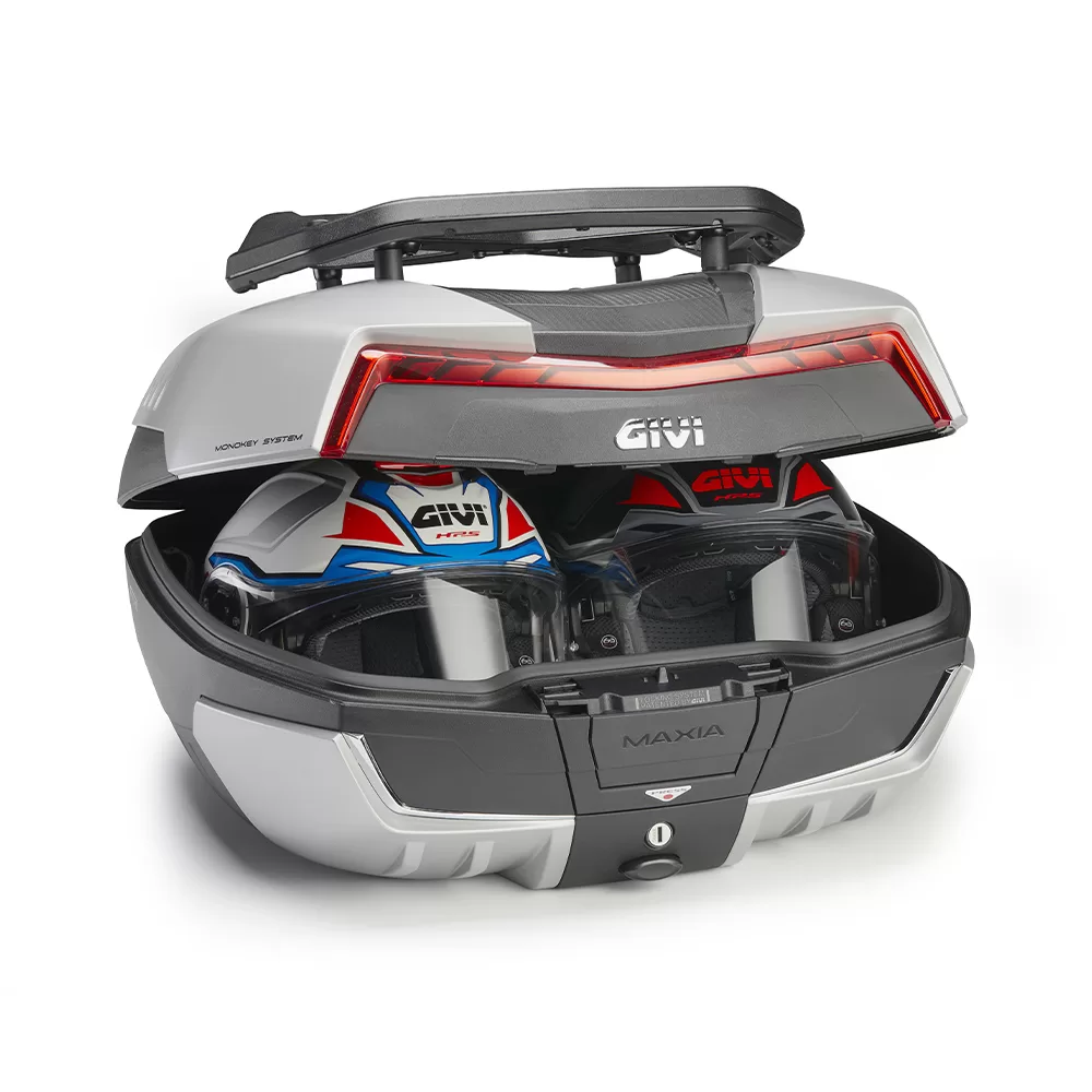 GIVI kovček Maxia 5 V58N Srebrna/Rdeča 58L