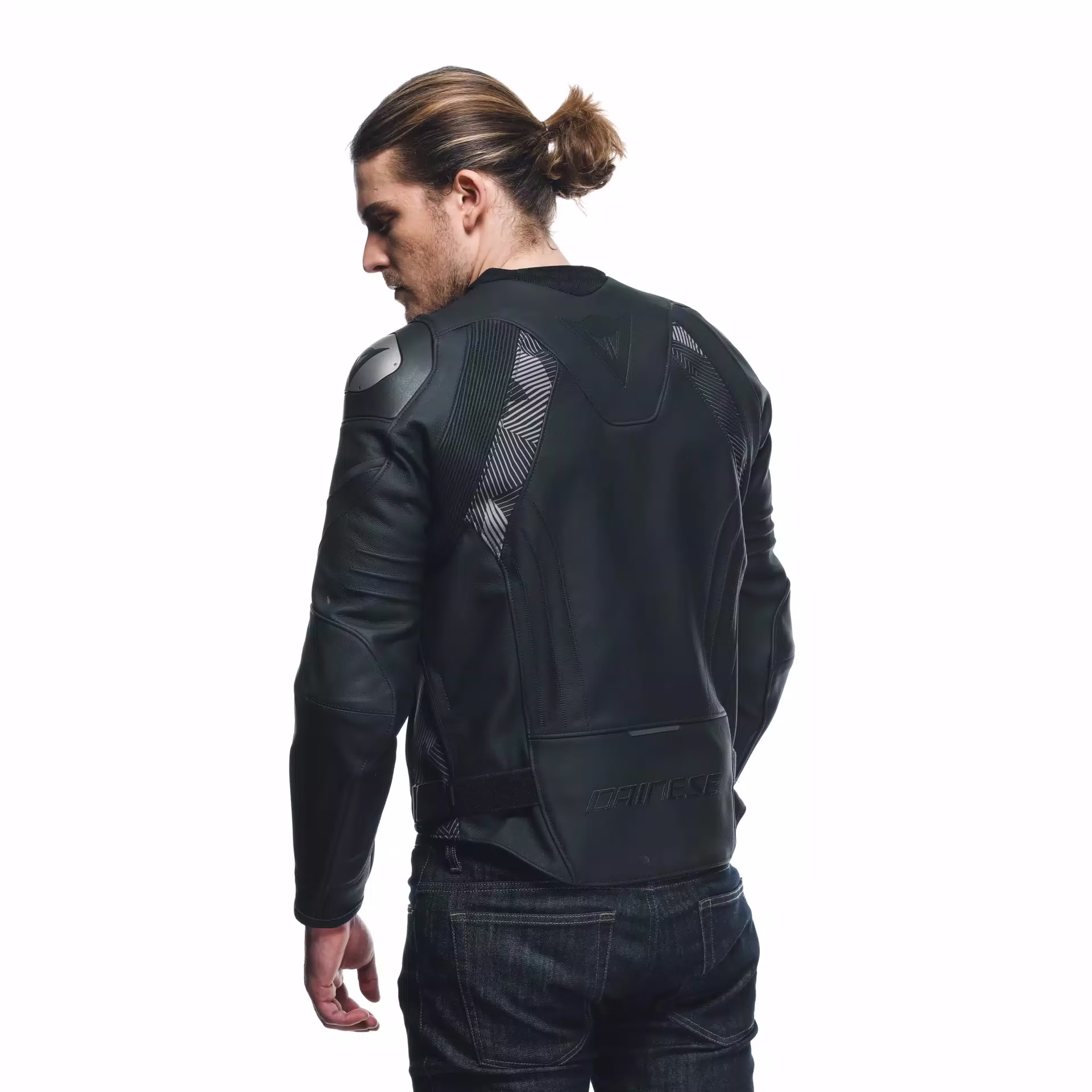 Dainese m. usnjena motoristična jakna AVRO 5 Črna/Siva 48