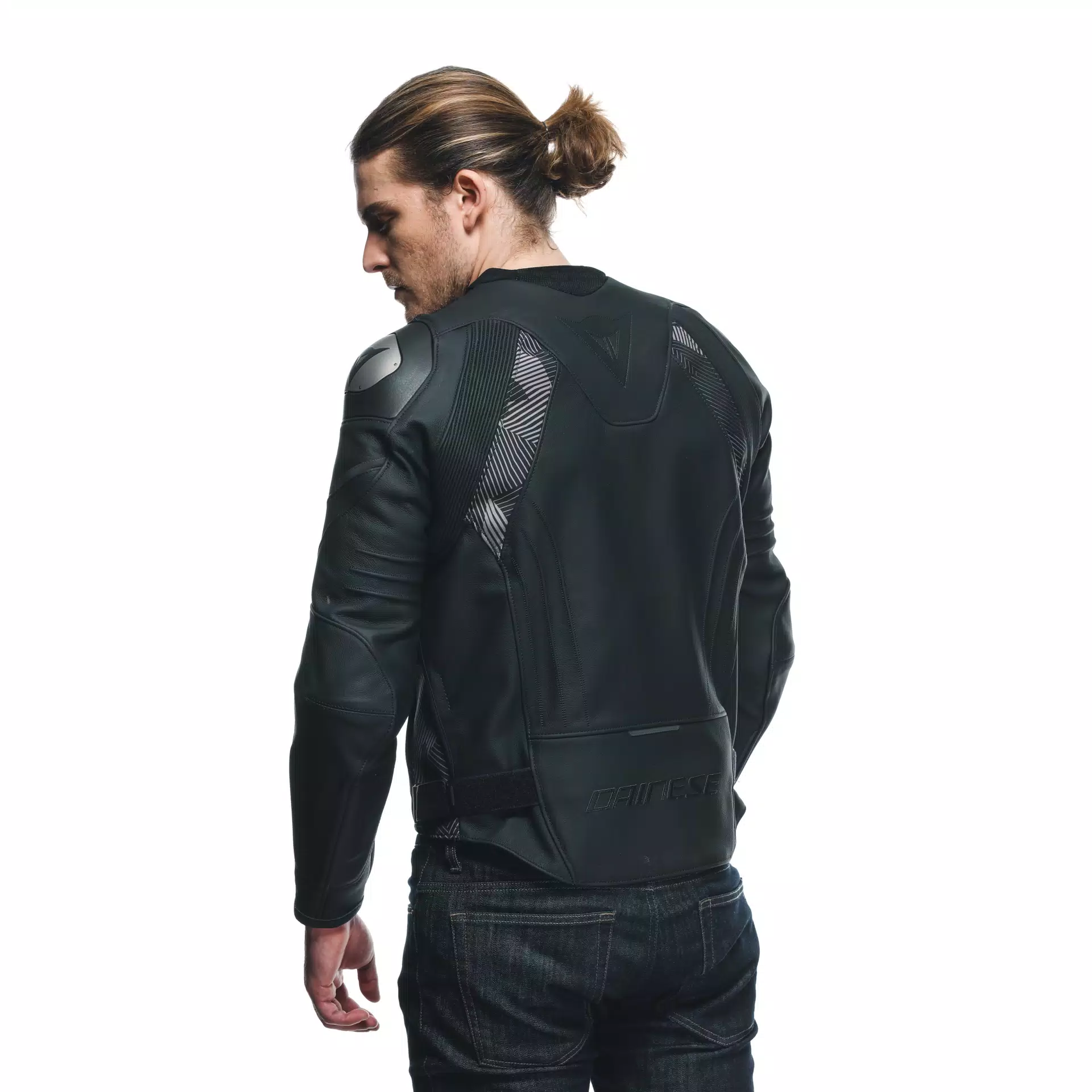 Dainese m. usnjena motoristična jakna AVRO 5 Črna/Siva 60