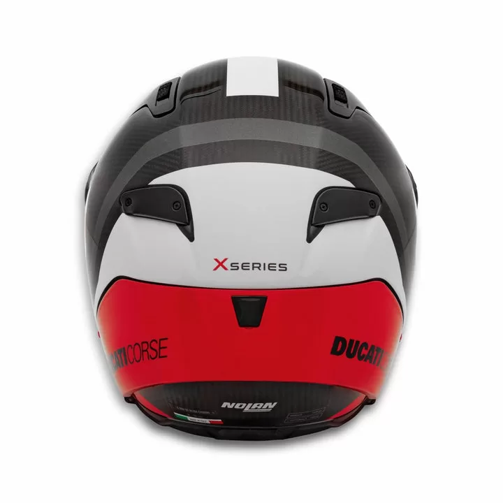 Ducati integralna motoristična čelada SPEED EVO V2 Črna/Bela/Rdeča XS