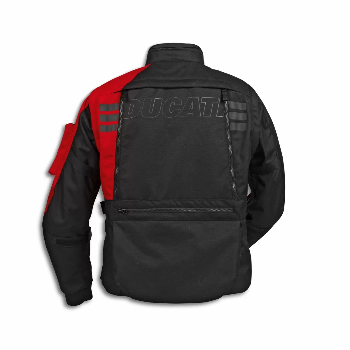 Ducati m. motoristična jakna EXPLORER TEX Črna/Rdeča 3XL