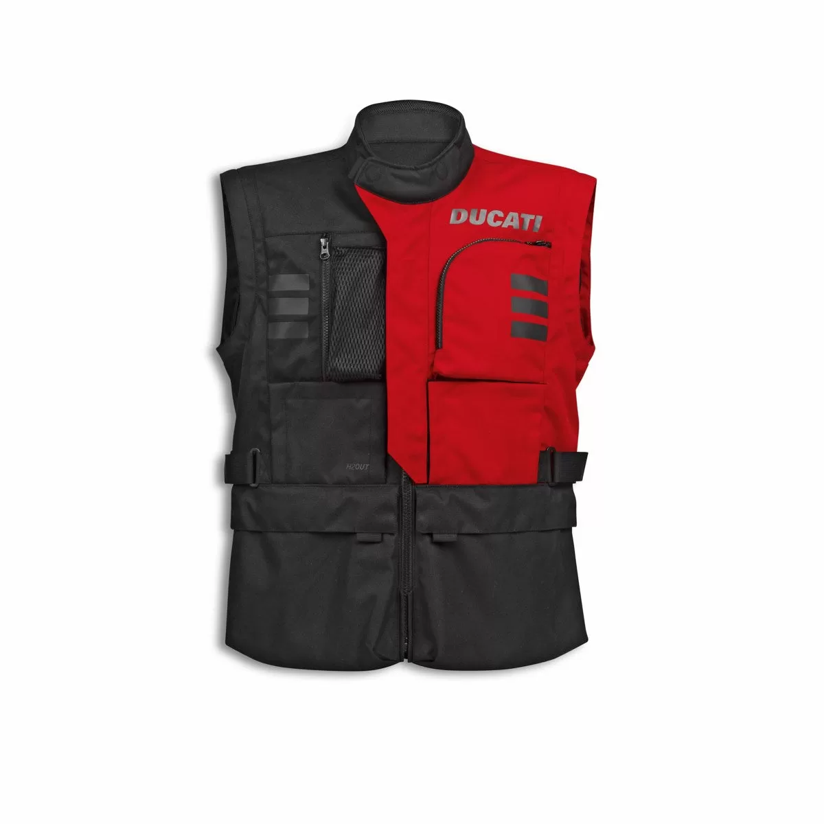 Ducati m. motoristična jakna EXPLORER TEX Črna/Rdeča 3XL