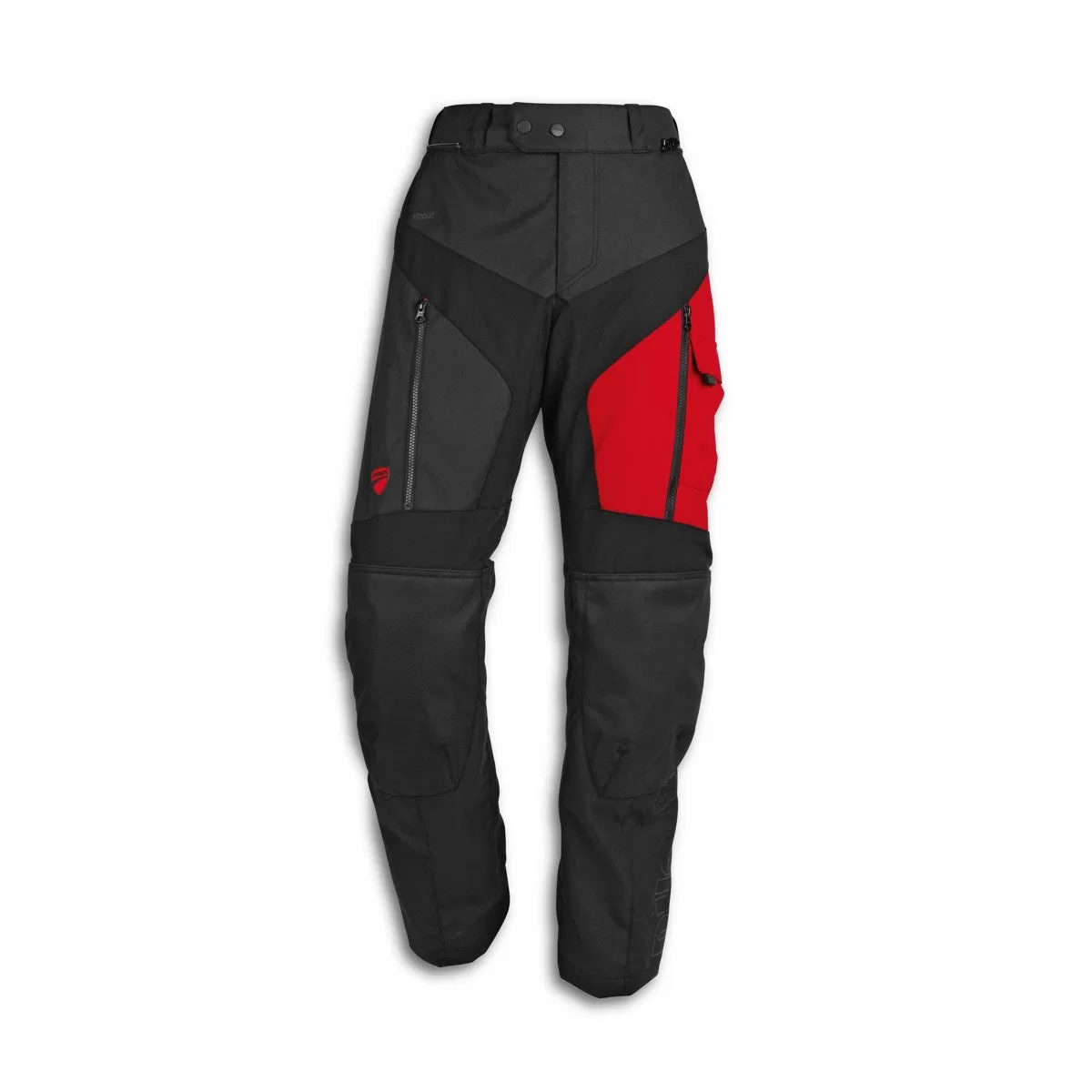 Ducati m. motoristične hlače EXPLORER TEX Črna/Rdeča 3XL