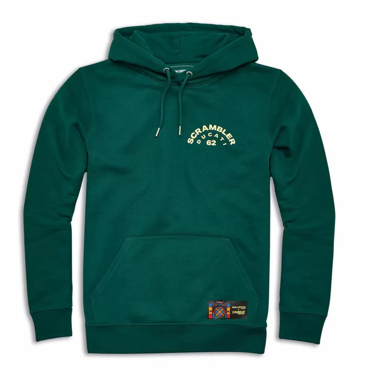 Ducati m. pulover s kapuco ENERGY Van Orton Zelena 2XL