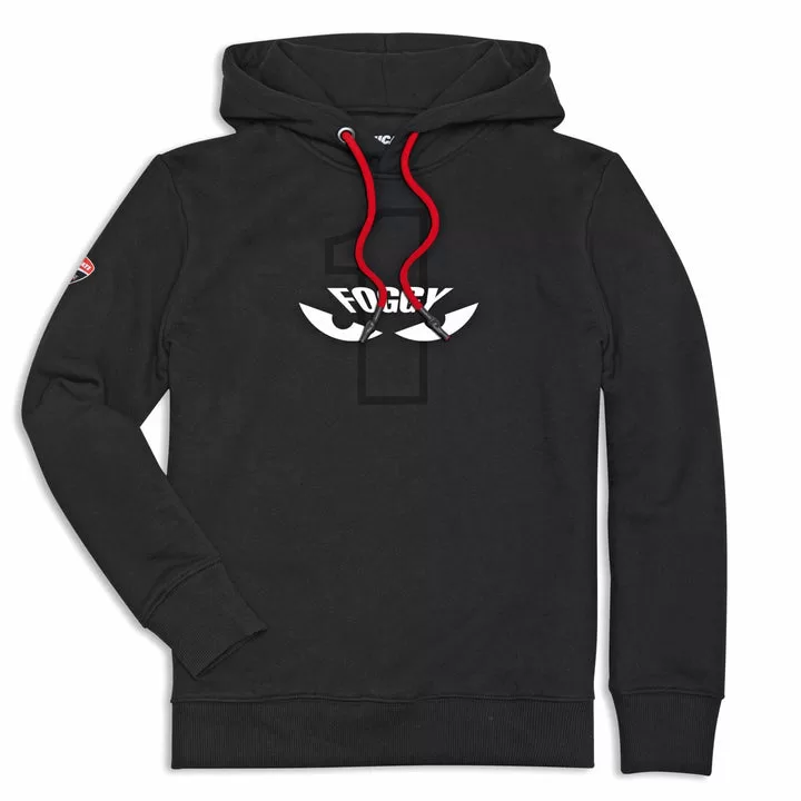 Ducati m. pulover s kapuco FOGGY 2.0 Črna M