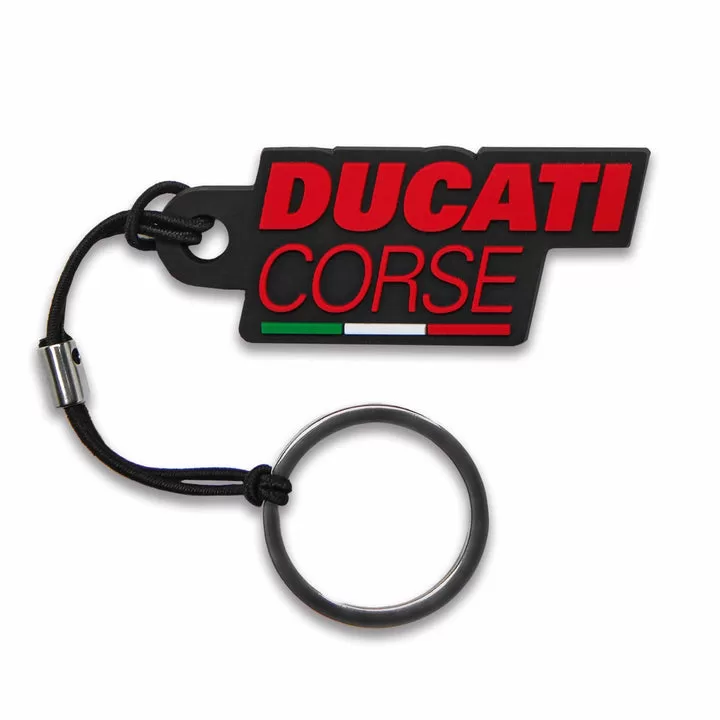 Ducati obesek za ključe CORSE LOGO Črna/Rdeča