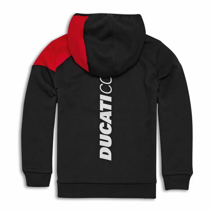Ducati otroška jopa SWEATSHIRT CORSE SPEED s kapuco Črna/Rdeča 6-8