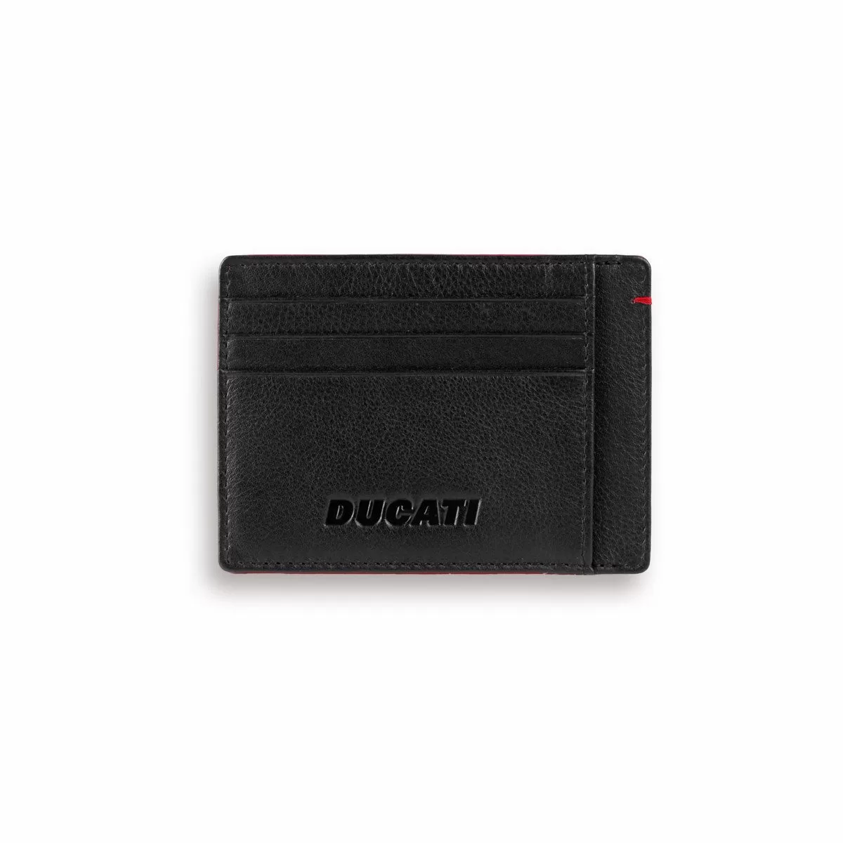 Ducati usnjena denarnica za kreditne kartice FIRMA Črna/Rdeča