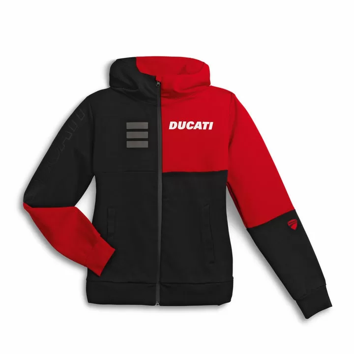 Ducati ž. jopa s kapuco EXPLORER Črna/Rdeča/Bela S