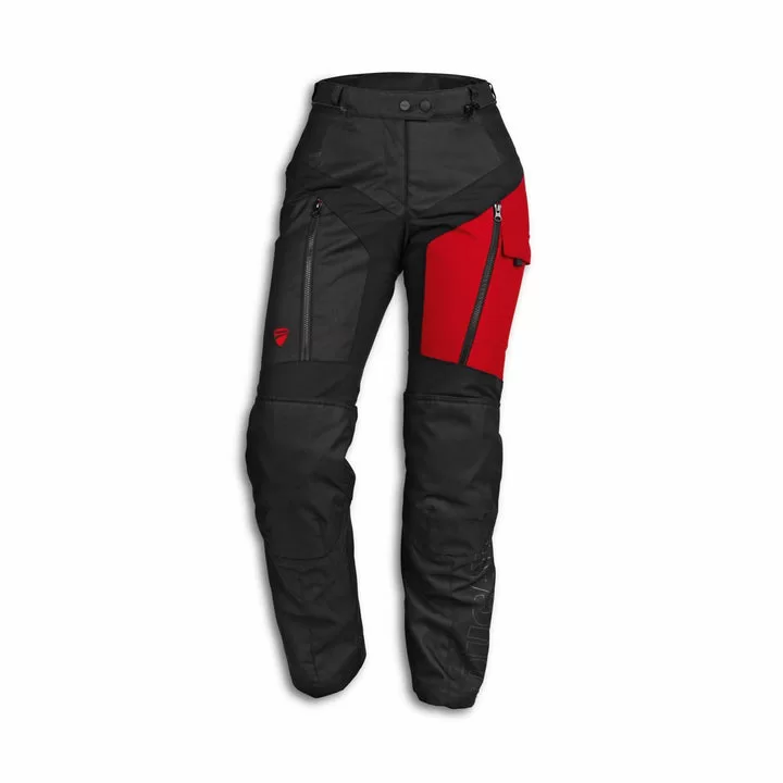 Ducati ž. motoristične hlače EXPLORER Tex Črna/Rdeča L