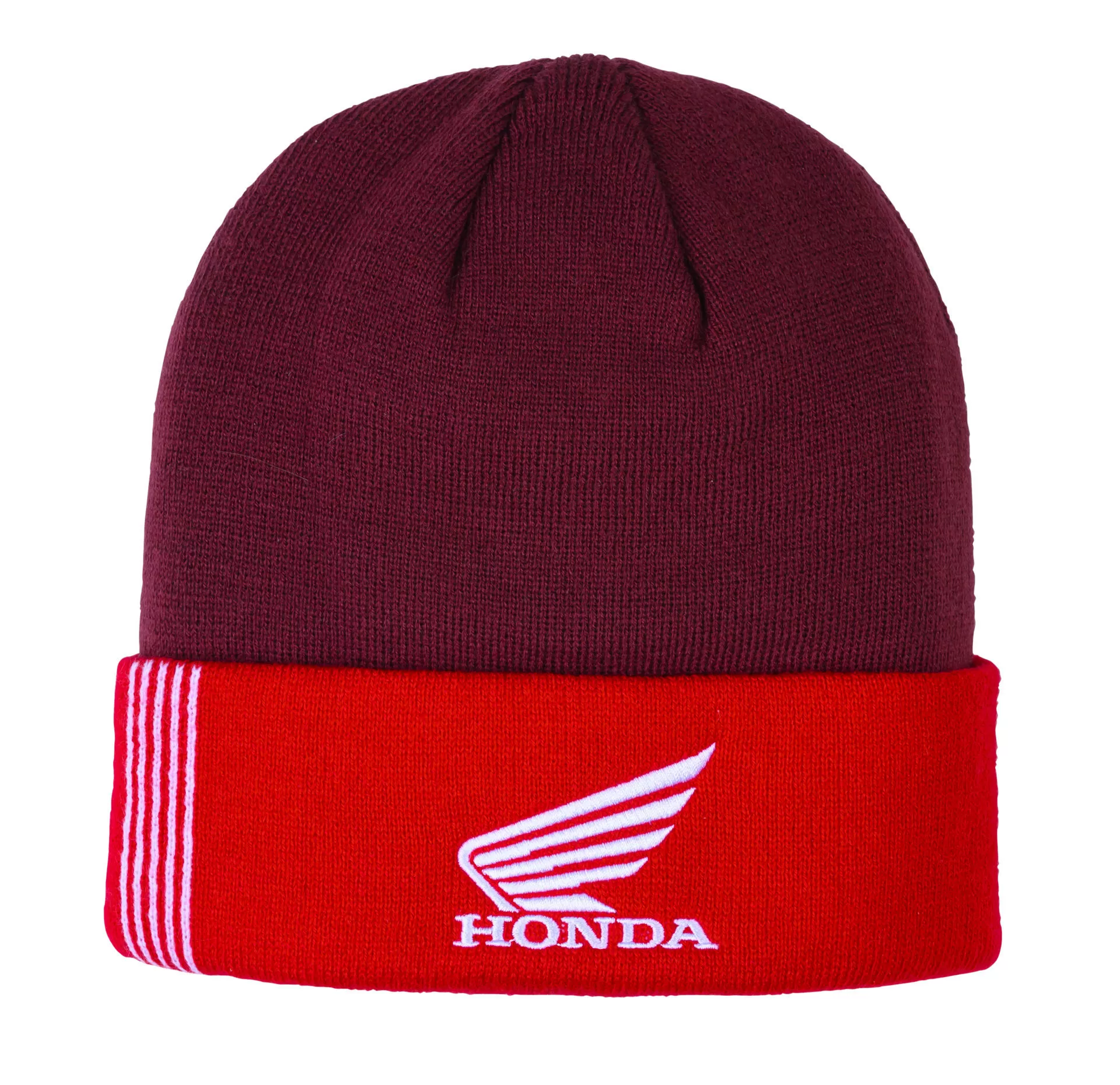 Honda Kenny kapa RACING 24 beanie volnena Temno Rdeča/Rdeča/Bela