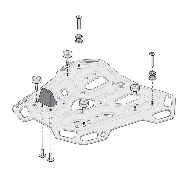 Motech kovček DUSC Kit complet za MTS V4 XL-55L Črna 55L