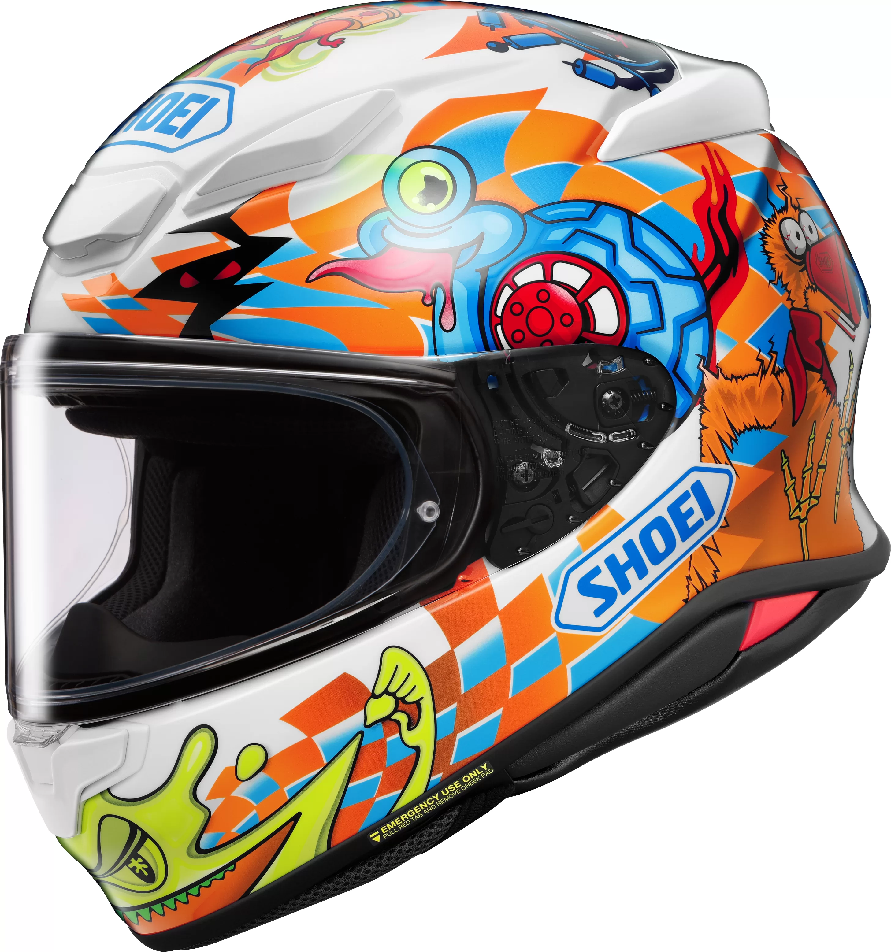 SHOEI integralna motoristična čelada NXR2 Yagyo TC-2 Cartoon Bela/Oranžna/Modra/Rumena L