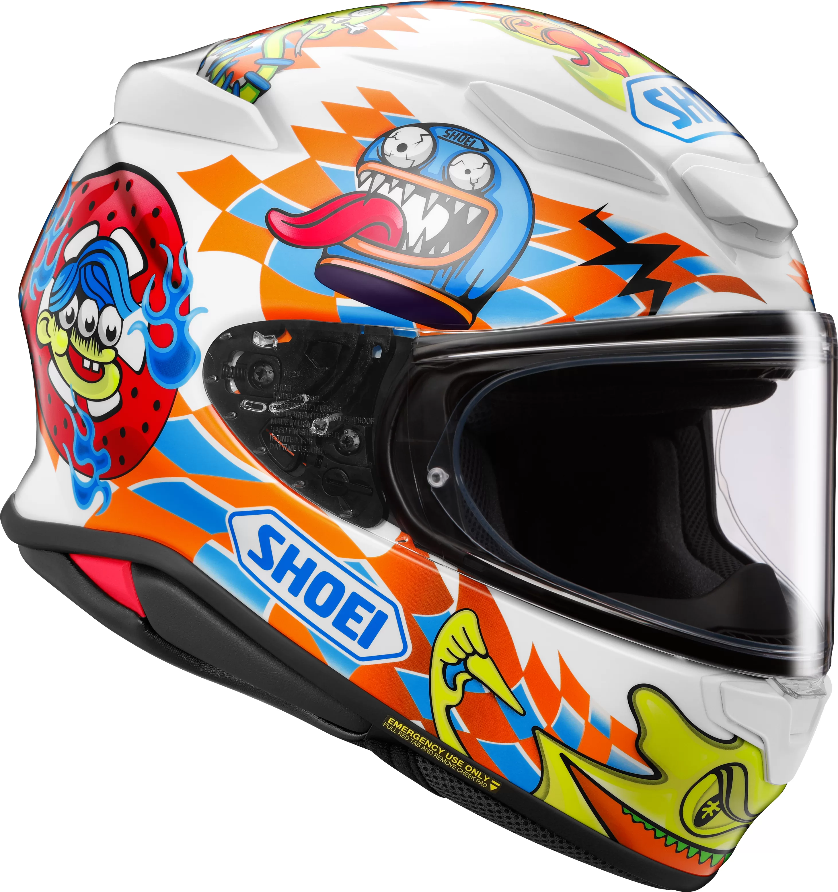 SHOEI integralna motoristična čelada NXR2 Yagyo TC-2 Cartoon Bela/Oranžna/Modra/Rumena L