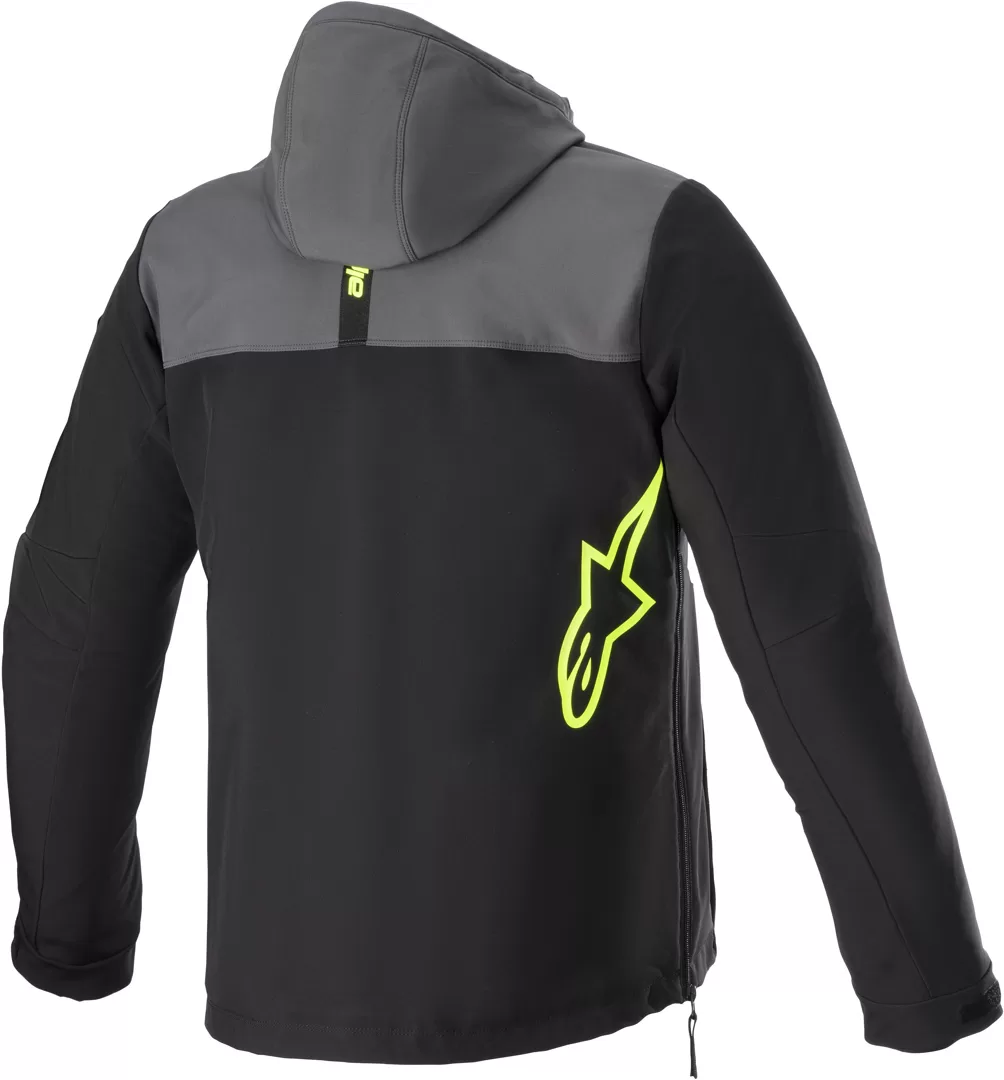 Alpinestars m. motoristični pulover SHERPA s kapuco in ščitniki Siva/Črna/Rumena S