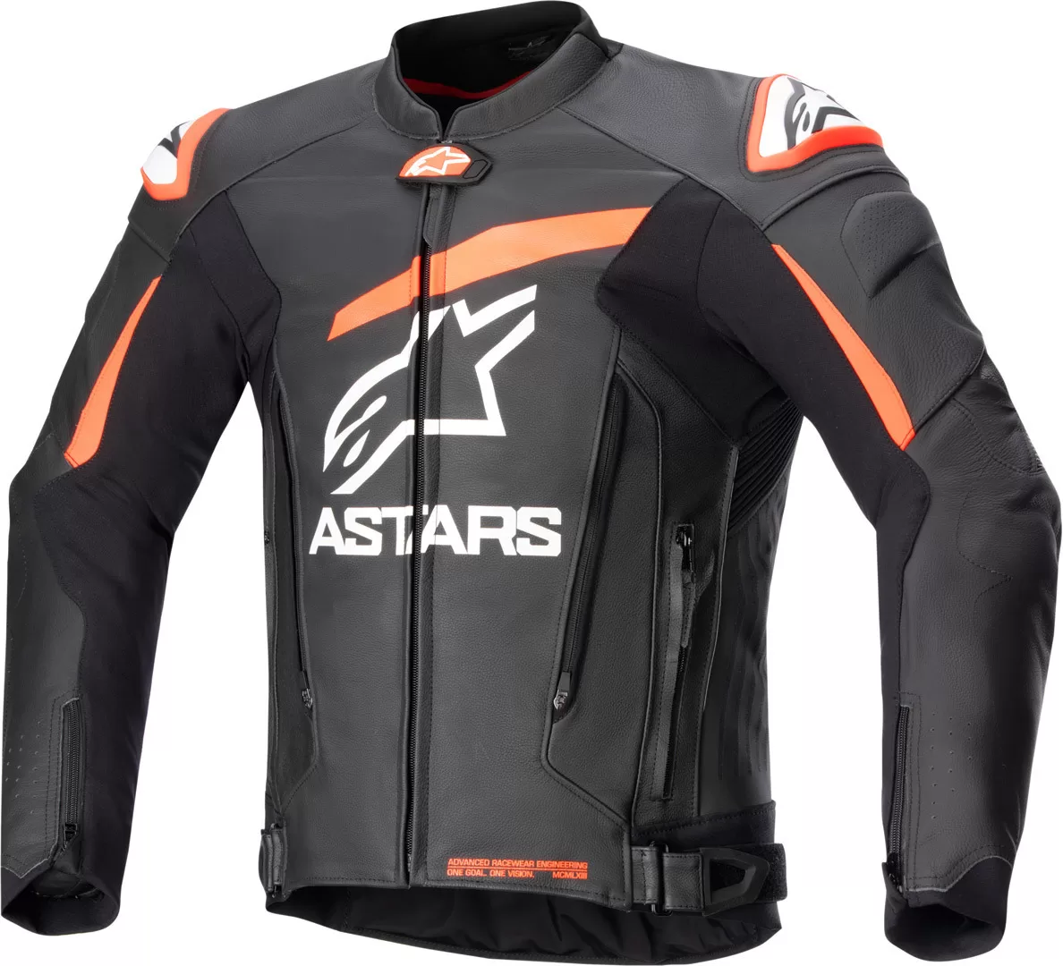 Alpinestars m. usnjena motoristična jakna GP-PLUS R V4 Črna/Rdeča Fluo/Bela 50